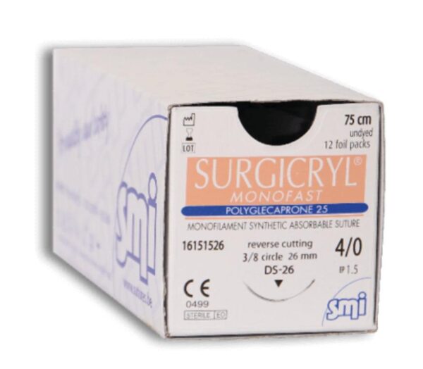 Suturas Surgicryl Monofast 4/0 16 mm,Violet