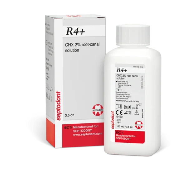 R4+ DESINFECTANTE ENDODONTICO CHX2% 100ml.