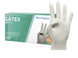 GUANTES DE LÁTEX SIN POLVO CUATROGASA TALLA XL