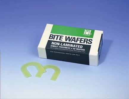 Hygienic hard U-shaped bite wax, yellow, 50 units