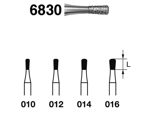 6830.314.014 KOMET DIAMOND PEAR TURBINE FRUIT ø 014 COARSE GRAIN 5 units