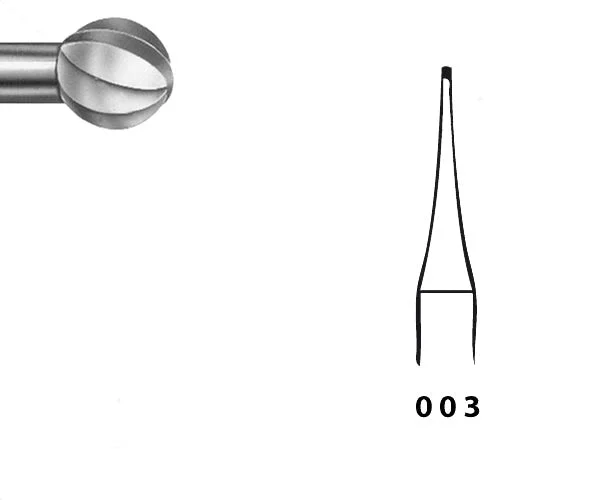 H71.104.003 KOMET ROUND TUNGSTEN BIT FOR HANDPIECE ø 003 - 5 units