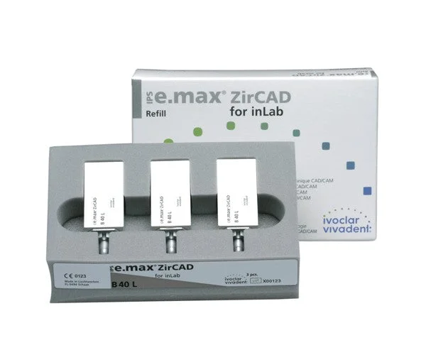 IPS EMAX ZIRCAD inlab B40L 3 units