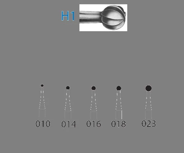 H1.205.010 KOMET TUNGSTEN BALL MILL LONG CONTRA-ANGLE ø 010 5 units