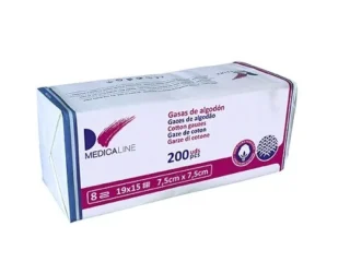 Gasas ML 7,5x7,5 cm. 200 uds