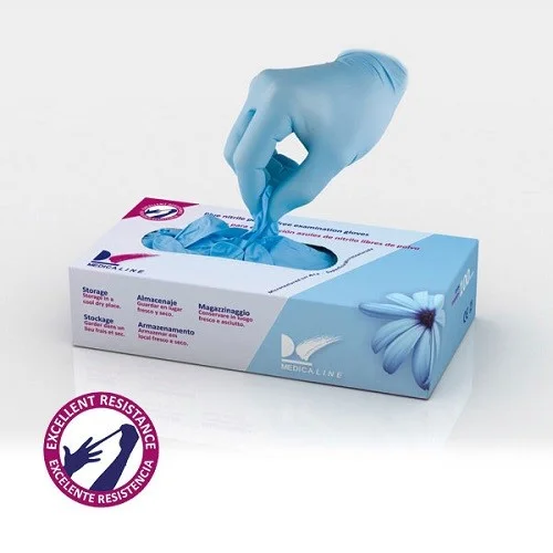 Guantes ML Nitrilo Azul 100 uds