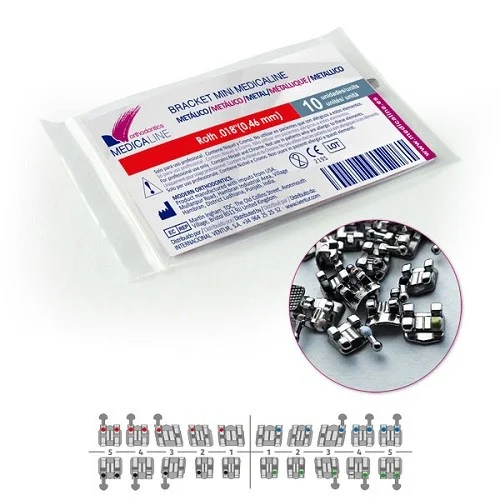 Brackets ML Metálicos Mini Rep. 10 uds